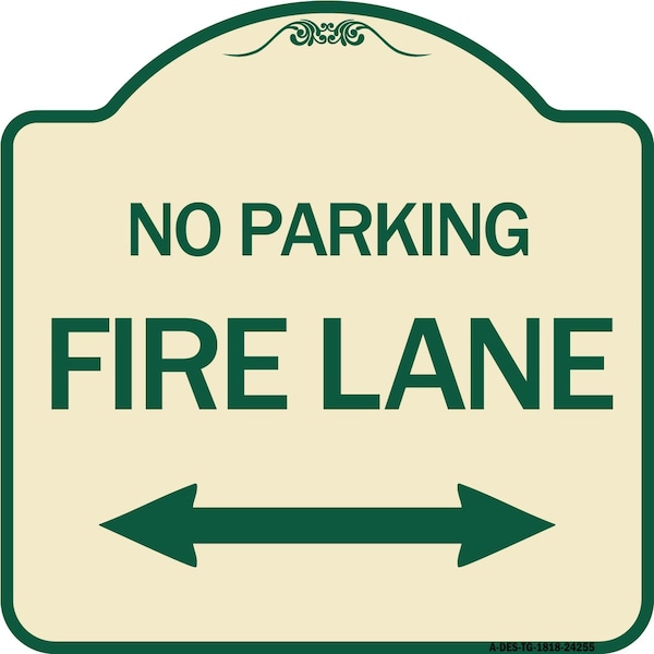 Colorado Fire Lane W/ Bidirectional Arrow Heavy-Gauge Aluminum Sign, 18" x 18", TG-1818-24255